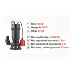 Casa si Gradina - Gradinarit si plante - Instalatii si accesorii pentru irigatii - Pompe apa - Pompa submersibila cu tocator pentru fose septice, material fonta, 750 W Yato YT-85350 - Infinity.ro