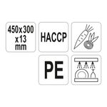 Casa si Gradina - Bucatarie si vesela - Ustensile bucatarie - Tocatoare de bucatarie - Tocator din plastic verde 450 x 300 x 13 mm Yato YG-02171 - Infinity.ro