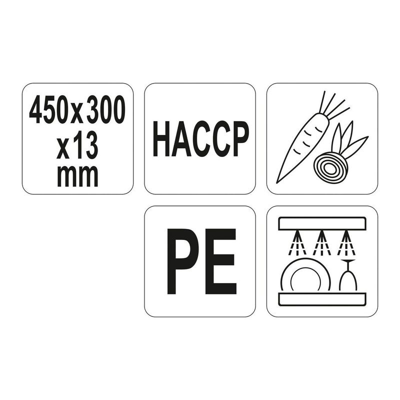 Casa si Gradina - Bucatarie si vesela - Ustensile bucatarie - Tocatoare de bucatarie - Tocator din plastic verde 450 x 300 x 13 mm Yato YG-02171 - Infinity.ro