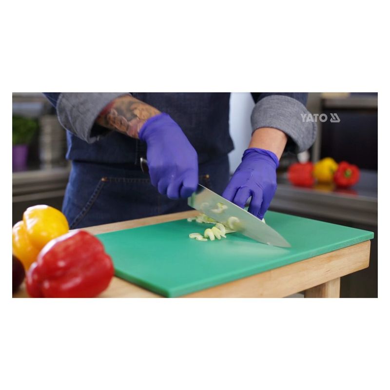 Casa si Gradina - Bucatarie si vesela - Ustensile bucatarie - Tocatoare de bucatarie - Tocator din plastic verde 450 x 300 x 13 mm Yato YG-02171 - Infinity.ro