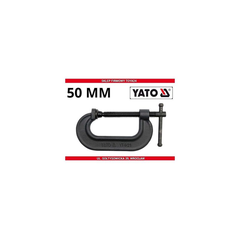 Casa si Gradina - Constructii - Scule electrice si accesorii - Menghine si cleme fixare - Clema tip C, 50 mm 1500 kgf Yato YT-6420 - Infinity.ro
