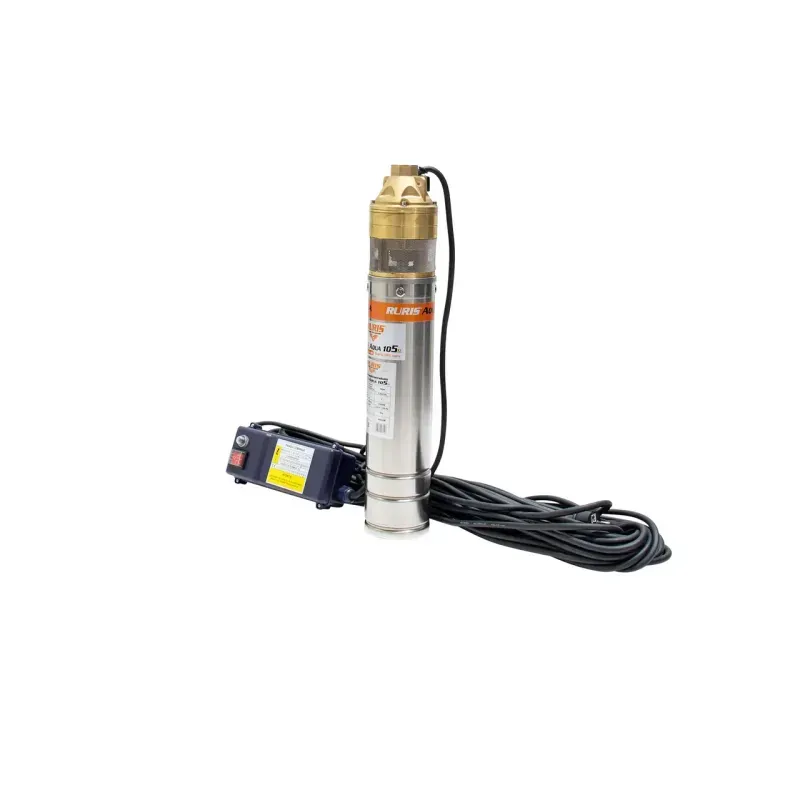 Casa si Gradina - Gradinarit si plante - Instalatii si accesorii pentru irigatii - Pompe apa - Pompa submersibila Ruris Aqua 105, de mare adancime, 1500 W, 140 m, 43.3 l/min, 4 inch, monofazata - Infinity.ro