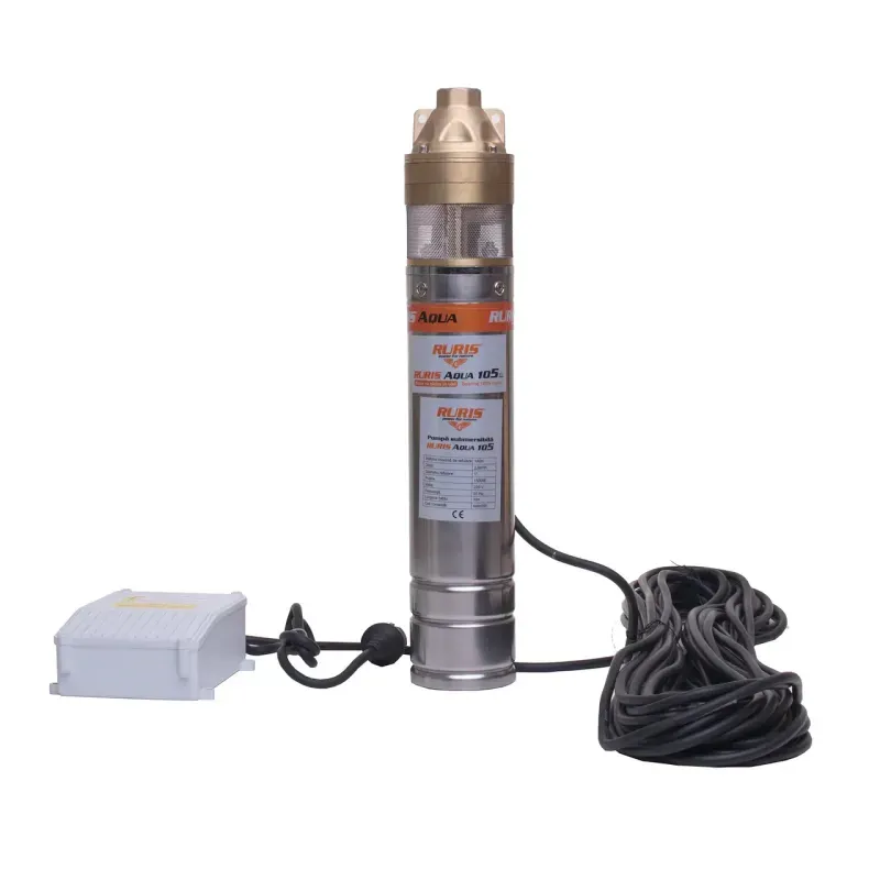 Casa si Gradina - Gradinarit si plante - Instalatii si accesorii pentru irigatii - Pompe apa - Pompa submersibila Ruris Aqua 105, de mare adancime, 1500 W, 140 m, 43.3 l/min, 4 inch, monofazata - Infinity.ro