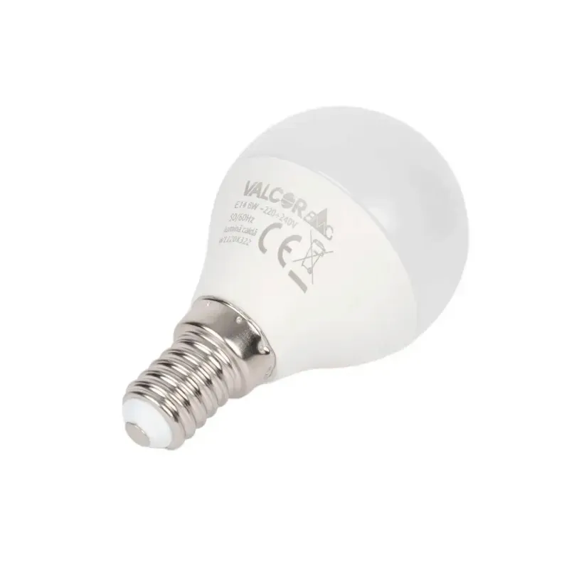 Casa si Gradina - Corpuri si surse de iluminat - Becuri si tuburi neon - Becuri - Bec LED sferic G45 E14 6W lumina calda LC 3000K Valcor VLC11005 - Infinity.ro