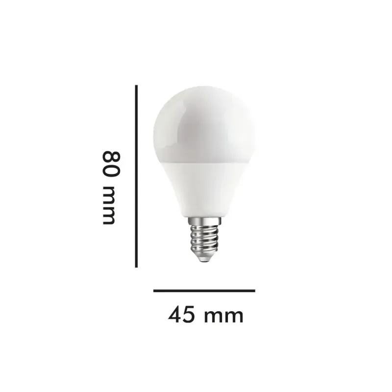 Casa si Gradina - Corpuri si surse de iluminat - Becuri si tuburi neon - Becuri - Bec LED sferic G45 E14 6W lumina calda LC 3000K Valcor VLC11005 - Infinity.ro