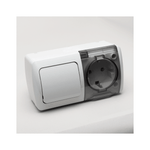 Casa si Gradina - Electrice - Accesorii electrice - Accesorii prize si intrerupatoare - Eva Modul Intrerupator Priza capac CP PT IP54 - Infinity.ro