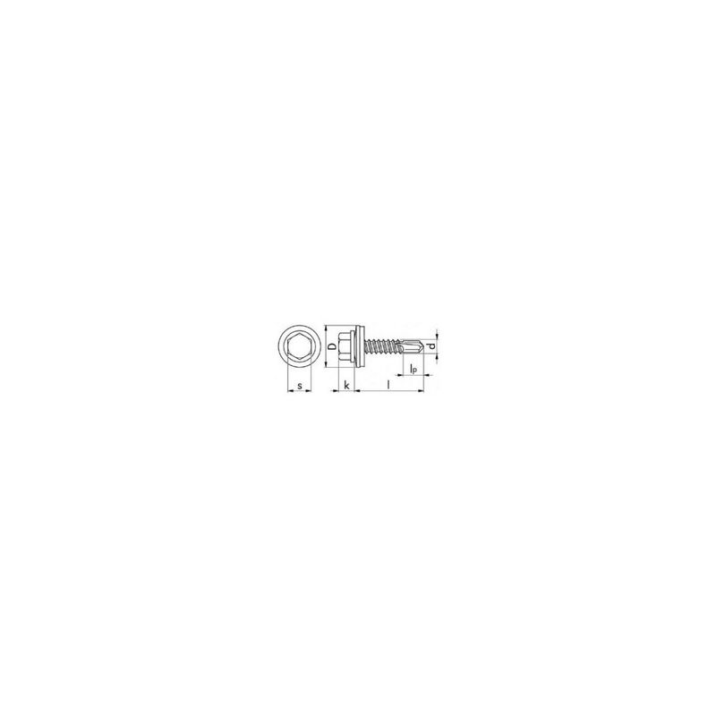 Casa si Gradina - Constructii - Feronerie si accesorii - Suruburi, dibluri si accesorii uz general - Surub tabla autoforant pentru metal cap hexagonal 4.8x19mm zincat 50 buc./punga - Infinity.ro