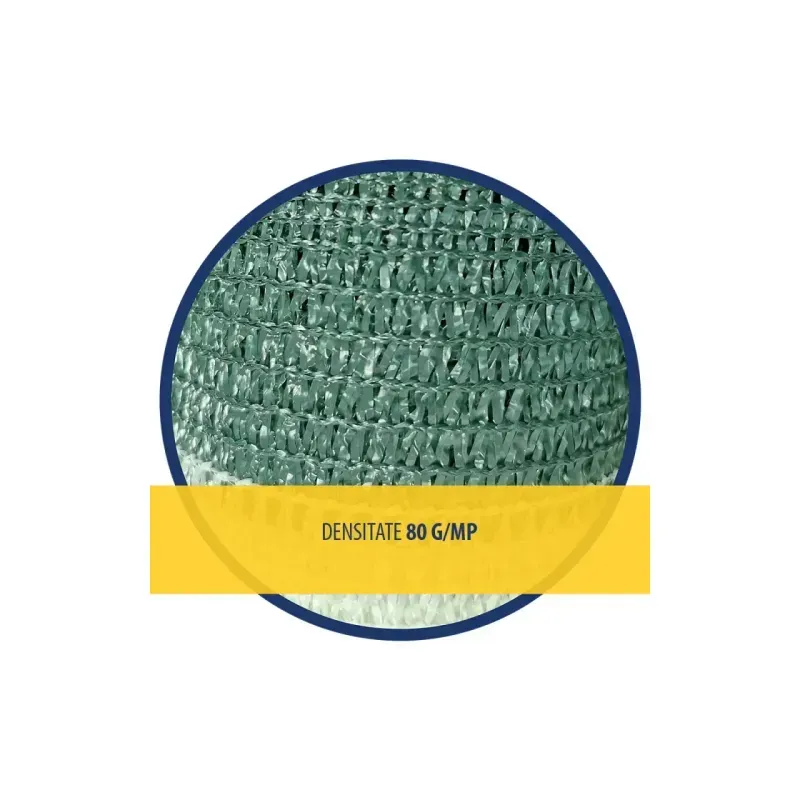 Casa si Gradina - Gradinarit si plante - Sere si solarii - Plasa umbrire 80 g/mp, 1.5 x 10 m - verde si alb, DSH 240959 - Infinity.ro
