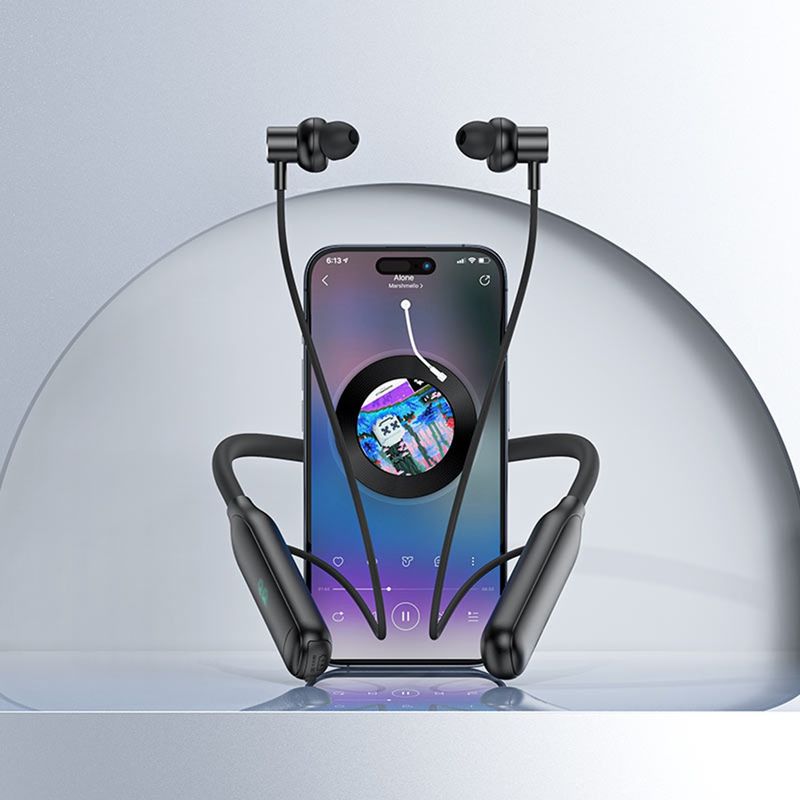 TV, Audio-Video si Foto - Portabile audio - Casti audio - Casti Albastrutooth Behind the Head, Neckband, IPX4, Display LED - Acefast (N4) - Negru - Infinity.ro