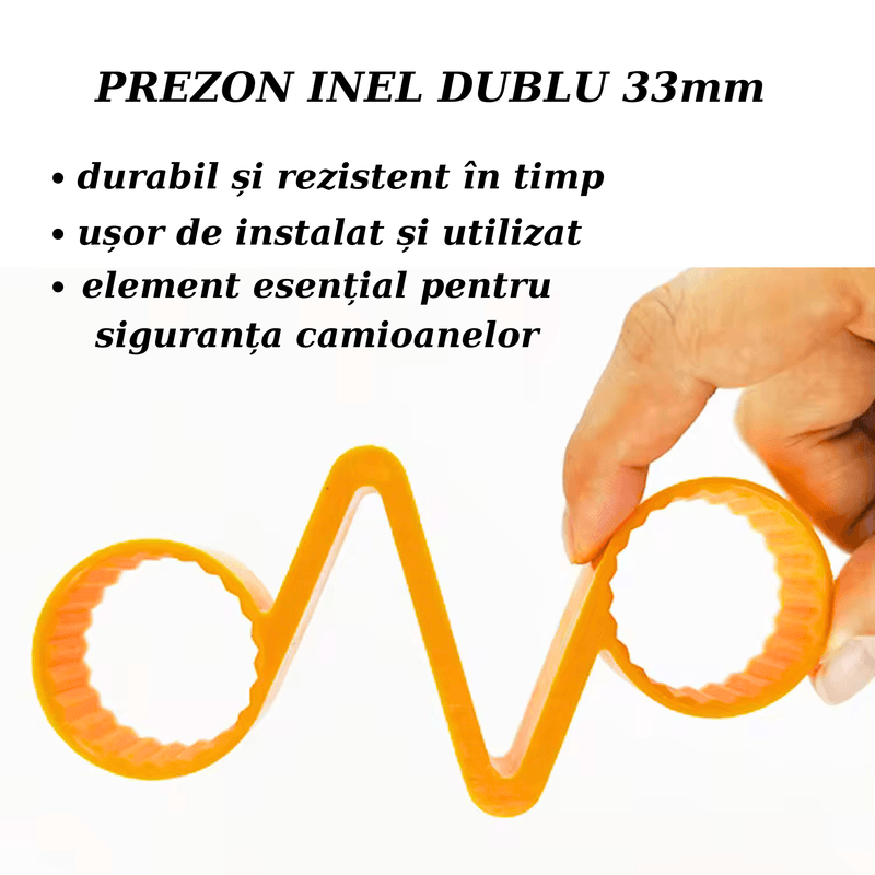 Auto si Moto - Anvelope si jante - Accesorii roti - Alte accesorii roti - Indicator Siguranta, ABY PRODUCTS, Prezon Inel Dublu, 33 mm, Portocaliu - Infinity.ro