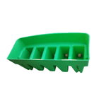 Petshop - Accesorii petshop - Castroane si adapatori - Hranitoare Compartimentata Vitei, cu 5 Tetine Roz si cu Carlige Metalice de Fixare, Capacitate 30 L, Verde - Infinity.ro