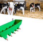 Petshop - Accesorii petshop - Castroane si adapatori - Hranitoare Compartimentata Vitei, cu 5 Tetine Roz si cu Carlige Metalice de Fixare, Capacitate 30 L, Verde - Infinity.ro