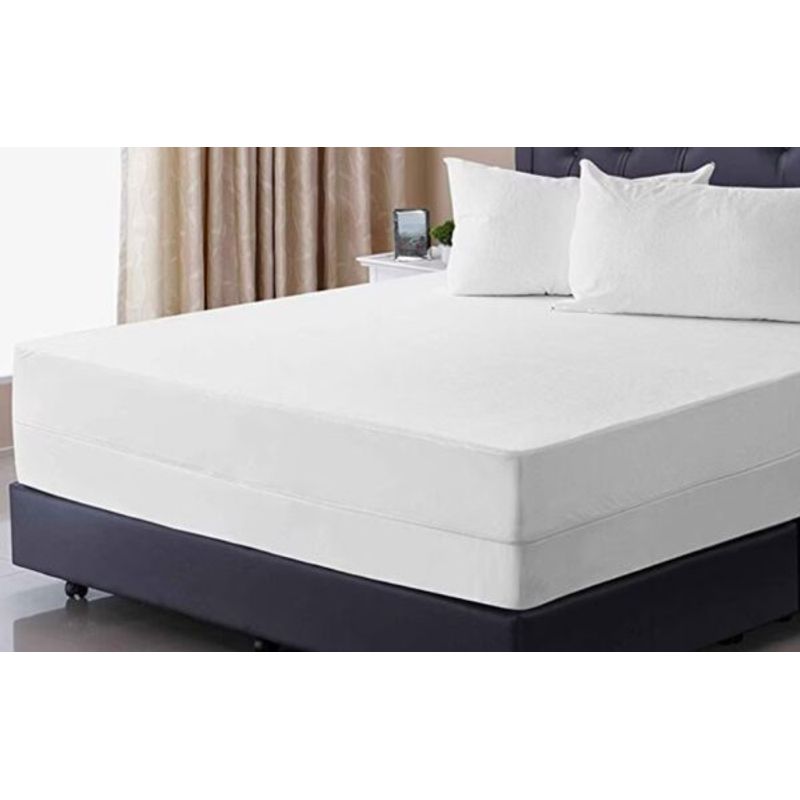 Casa si Gradina - Textile si covoare - Lenjerii de pat - Protectie saltea - Husa impermeabila pentru saltea, cu fermoar, dimensiunea 160×200 cm, alba - Infinity.ro