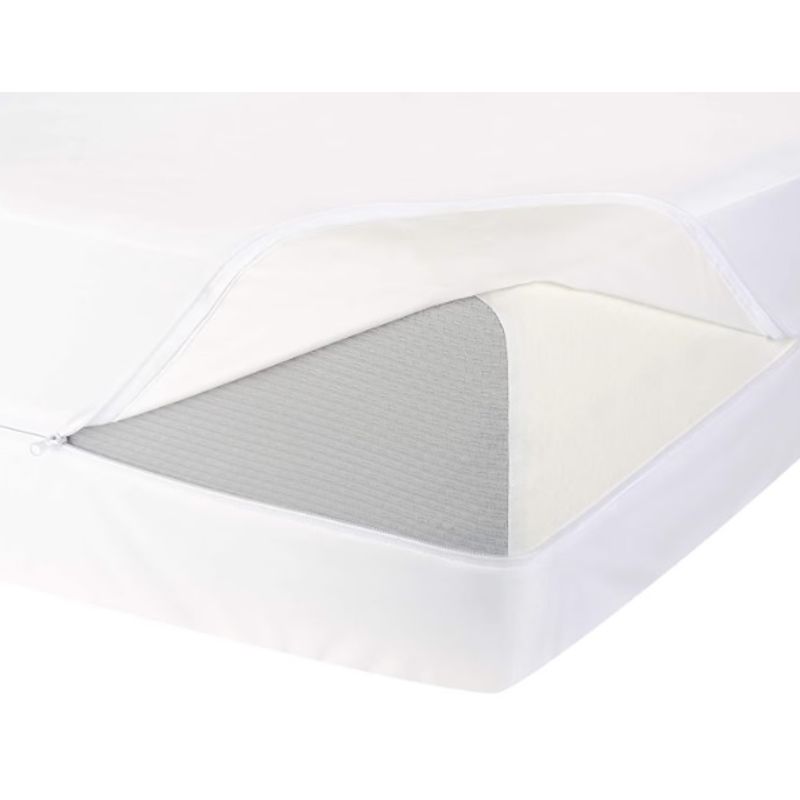 Casa si Gradina - Textile si covoare - Lenjerii de pat - Protectie saltea - Husa impermeabila pentru saltea, cu fermoar, dimensiunea 160×200 cm, alba - Infinity.ro