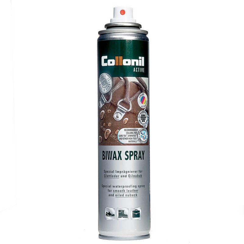Market - Spalare si intretinere rufe - Produse intretinere Incaltaminte - Creme si Spray-uri intretinere - Spray impregnant special pentru piele neteda si nabuc uleiat Collonil Active Biwax Spray, 200 ml - Infinity.ro