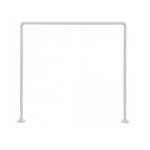 Casa si Gradina - Sanitare - Suporturi si accesorii baie - Suporturi baie - Bara perdea dus otel , pentru cada sau dus, cu trei laturi,  in forma de  U,culoare alba 90 x 90 x 90 cm - Infinity.ro