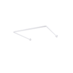 Casa si Gradina - Sanitare - Suporturi si accesorii baie - Suporturi baie - Bara perdea dus otel , pentru cada sau dus, cu trei laturi,  in forma de  U,culoare alba 90 x 90 x 90 cm - Infinity.ro