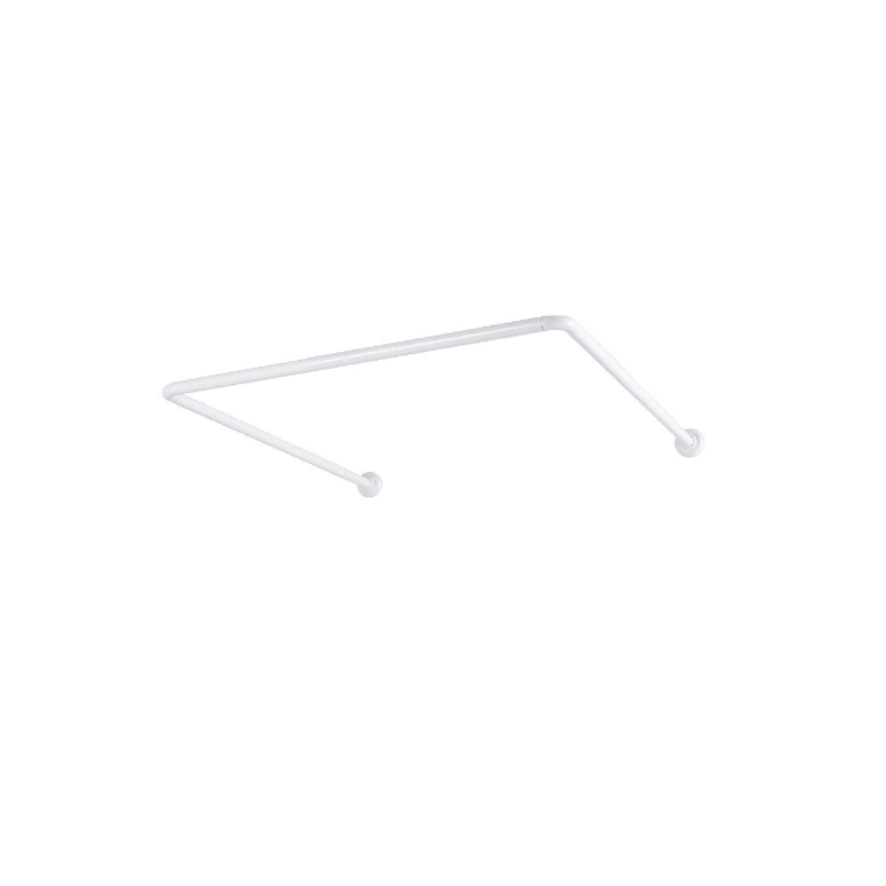 Casa si Gradina - Sanitare - Suporturi si accesorii baie - Suporturi baie - Bara perdea dus otel , pentru cada sau dus, cu trei laturi,  in forma de  U,culoare alba 90 x 90 x 90 cm - Infinity.ro