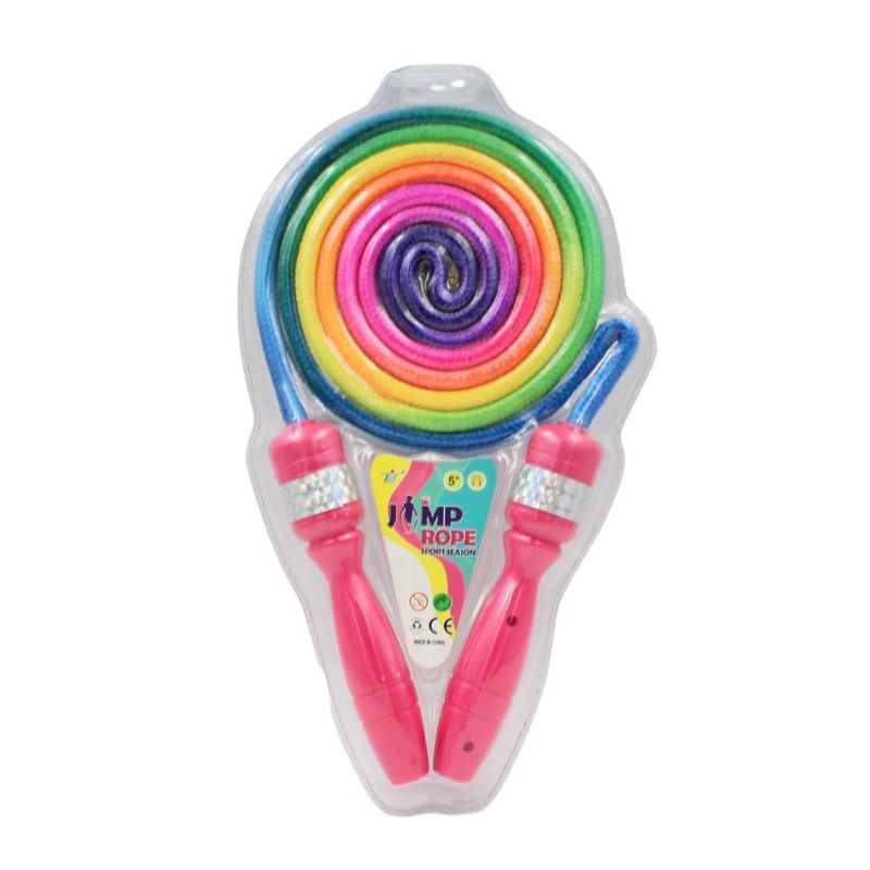Sport si Outdoor - Fitness - Accesorii fitness - Corzi de sarit - Coarda pentru sarituri, ciclam, Rainbow, 2 m - Infinity.ro