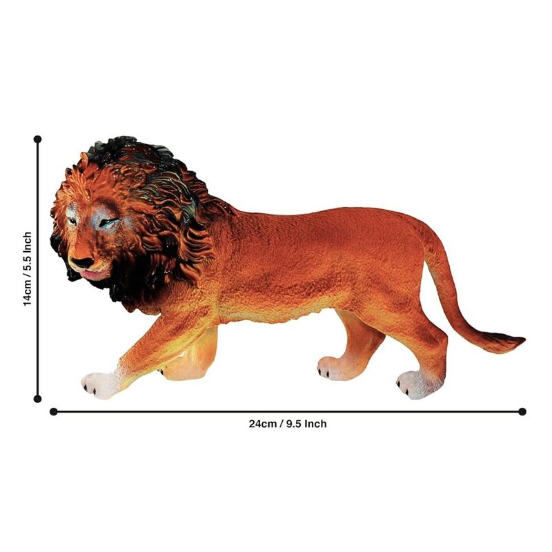 Jucarii, Copii si Bebe - Jucarii si jocuri - Figurine - Figurina replica, Deluxebase, animal leu, culoarea maroniu, 23 cm - Infinity.ro