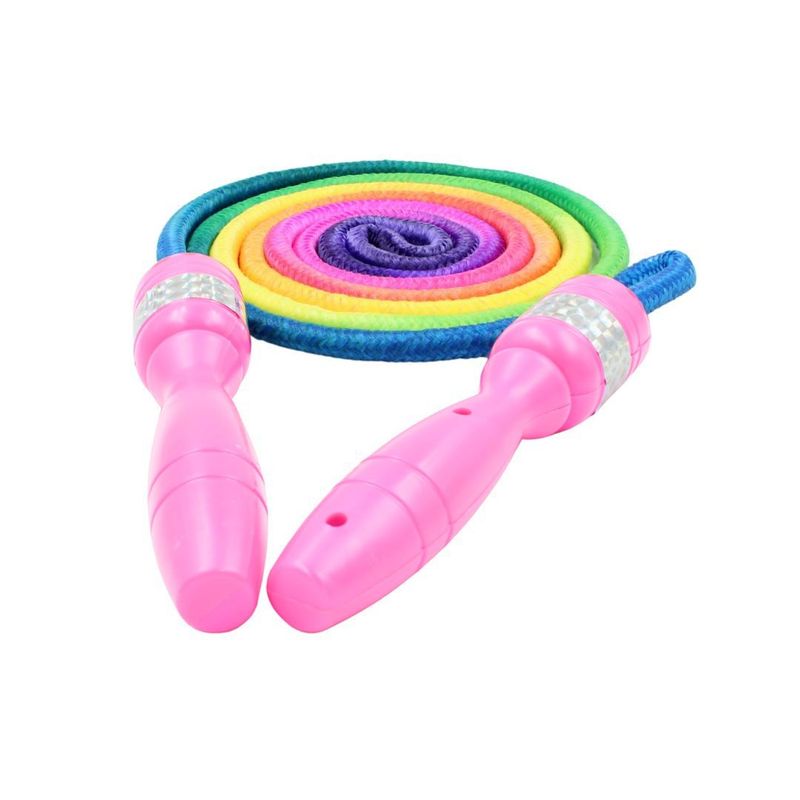 Sport si Outdoor - Fitness - Accesorii fitness - Corzi de sarit - Coarda pentru sarituri, roz, Rainbow, 2 m - Infinity.ro