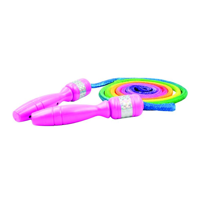 Sport si Outdoor - Fitness - Accesorii fitness - Corzi de sarit - Coarda pentru sarituri, roz, Rainbow, 2 m - Infinity.ro