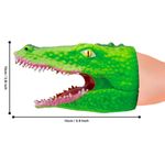 Jucarii, Copii si Bebe - Jucarii si jocuri - Jucarii & jocuri educative - Jucarii interactive - Marioneta de mana, pentru copii, Deluxebase, 15 cm, model crocodil, Verde deschis - Infinity.ro