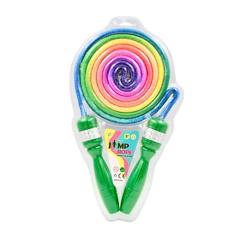 Sport si Outdoor - Fitness - Accesorii fitness - Corzi de sarit - Coarda pentru sarituri, verde, Rainbow, 2 m - Infinity.ro
