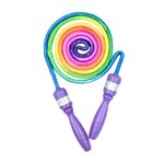 Sport si Outdoor - Fitness - Accesorii fitness - Corzi de sarit - Coarda pentru sarituri, mov, Rainbow, 2 m - Infinity.ro