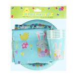 Casa si Gradina - Decoratiuni - Decoratiuni petrecere - Vesela pentru petrecere - Set 25 accesorii petrecere, Tematica de Paste– Iepurasi, Oua si Distractie! - Infinity.ro