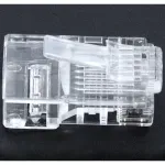 PC, gaming si accesorii - Retelistica - Cabluri si accesorii - Set 100 de conectori RJ-45 8P8C 8 pini compatibilitate cabluri UTP FTP STP, Gonga® Transparent - Infinity.ro