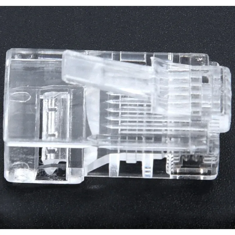 PC, gaming si accesorii - Retelistica - Cabluri si accesorii - Set 100 de conectori RJ-45 8P8C 8 pini compatibilitate cabluri UTP FTP STP, Gonga® Transparent - Infinity.ro