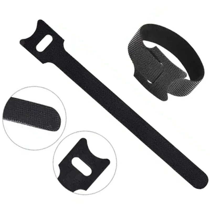 PC, gaming si accesorii - Retelistica - Cabluri si accesorii - Banda velcro pentru organizare cabluri, 50 bucati, Gonga® Negru - Infinity.ro