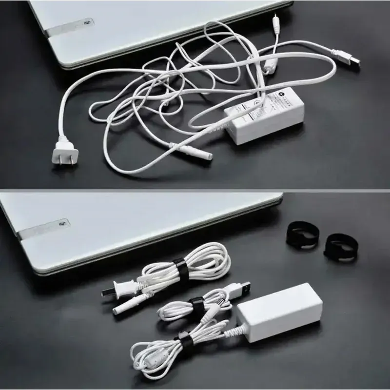 PC, gaming si accesorii - Retelistica - Cabluri si accesorii - Banda velcro pentru organizare cabluri, 50 bucati, Gonga® Negru - Infinity.ro