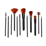 Ingrijire personala si Cosmetice - Machiaj - Aplicatoare si pensule machiaj - Set 13 pensule pentru machiaj, cu suport,Gonga® Negru - Infinity.ro