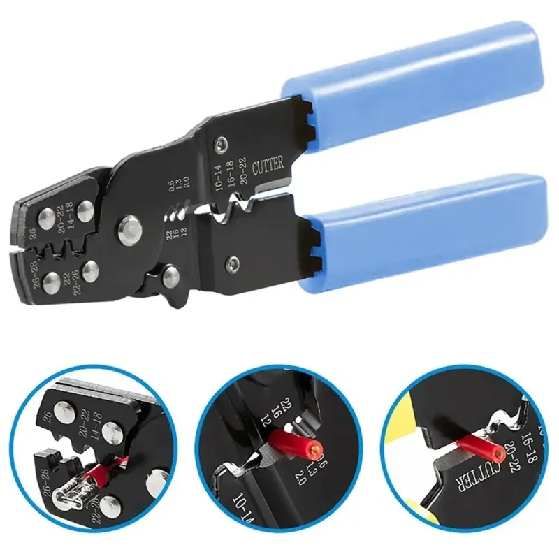 Casa si Gradina - Constructii - Scule de mana si unelte - Clesti si patenti - Cleste pentru sertizat papuci electrici,Gonga® Albastru - Infinity.ro