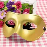 Casa si Gradina - Decoratiuni - Decoratiuni petrecere - Masti si costume carnaval - Masca Venetiana simpla, Gonga® Auriu - Infinity.ro