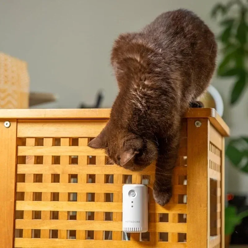 Electronice si Electrocasnice - Climatizare si sisteme de incalzire - Aparate filtrare aer - Purificatoare de aer - Purificator de aer smart PETONEER Odor Eliminator pentru animale, Detectare IR, Baterie 2200 mAh, Micro USB,Gonga® Alb - Infinity.ro