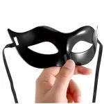 Casa si Gradina - Decoratiuni - Decoratiuni petrecere - Masti si costume carnaval - Masca Venetiana simpla, Gonga® Negru - Infinity.ro