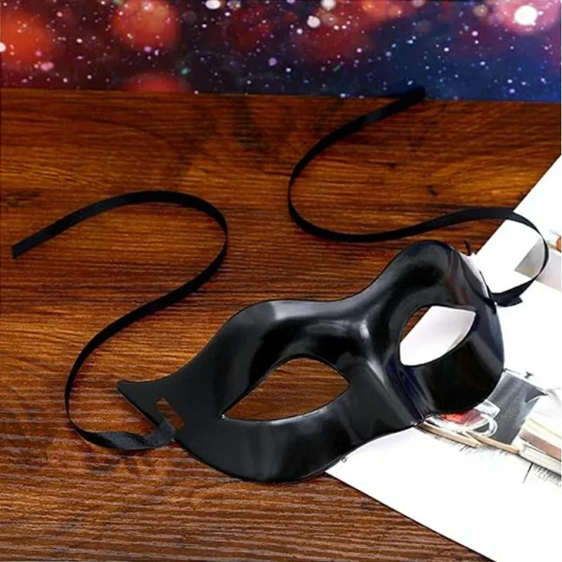 Casa si Gradina - Decoratiuni - Decoratiuni petrecere - Masti si costume carnaval - Masca Venetiana simpla, Gonga® Negru - Infinity.ro