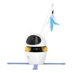 Petshop - Accesorii petshop - Jucarii animale - Jucarii interactive animale - Jucarie interactiva 3 in 1 cu laser pentru pisici Rojeco, 3 moduri de joaca, Autonomie 5 ore, Gonga® Alb - Infinity.ro