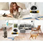 Petshop - Accesorii petshop - Jucarii animale - Jucarii interactive animale - Jucarie interactiva 3 in 1 cu laser pentru pisici Rojeco, 3 moduri de joaca, Autonomie 5 ore, Gonga® Alb - Infinity.ro
