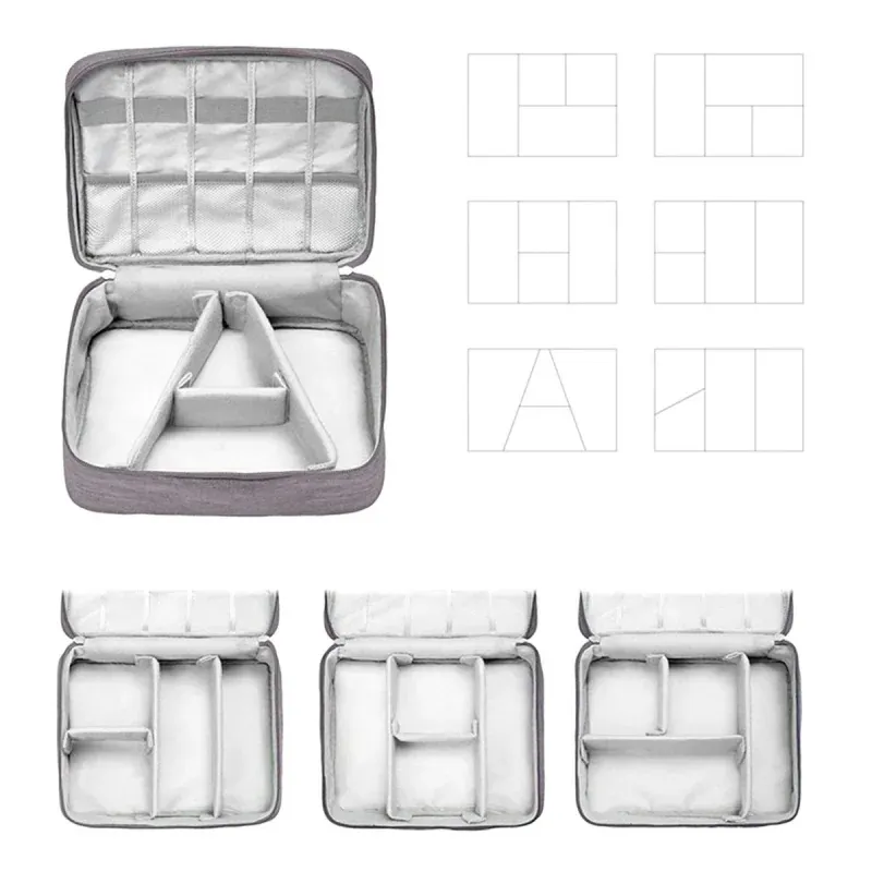 Casa si Gradina - Constructii - Depozitare, transport si protectie - Organizatoare si cutii scule - Geanta tip organizator pentru cabluri si accesorii, Gonga® Gri - Infinity.ro