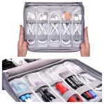 Casa si Gradina - Constructii - Depozitare, transport si protectie - Organizatoare si cutii scule - Geanta tip organizator pentru cabluri si accesorii, Gonga® Gri - Infinity.ro