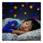 Casa si Gradina - Corpuri si surse de iluminat - Veioze si lampi - Lampi de veghe copii - Lampa de veche cu proiector, stele pe tavan, Gonga® Maro - Infinity.ro