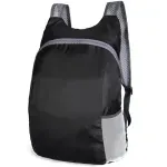 Fashion, accesorii si bijuterii - Femei - Accesorii femei - Genti si rucsacuri femei - Rucsac de cumparaturi foarte usor, capacitate 20 litri, pliabil cu husa inclusa, Gonga® Negru/Gri - Infinity.ro