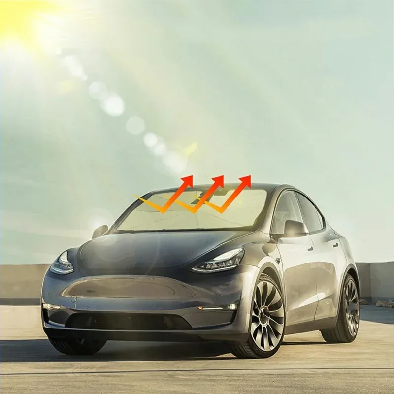 Auto si Moto - Piese auto si accesorii - Interior auto - Accesorii interior - Parasolar auto tip umbrela, protejeaza impotriva radiatiilor solare, universal, 130x75 cm, Gonga® Negru - Infinity.ro