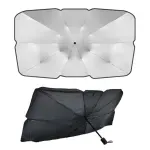 Auto si Moto - Piese auto si accesorii - Interior auto - Accesorii interior - Parasolar auto tip umbrela, protejeaza impotriva radiatiilor solare, universal, 130x75 cm, Gonga® Negru - Infinity.ro