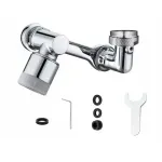 Casa si Gradina - Sanitare - Lavoar baie si accesorii - Accesorii baterii sanitare - Extensie robinet rotativa, adaptor baterie, universal, rotatie de 1080 °, functie de economisire a apei, Gonga® Argintiu - Infinity.ro