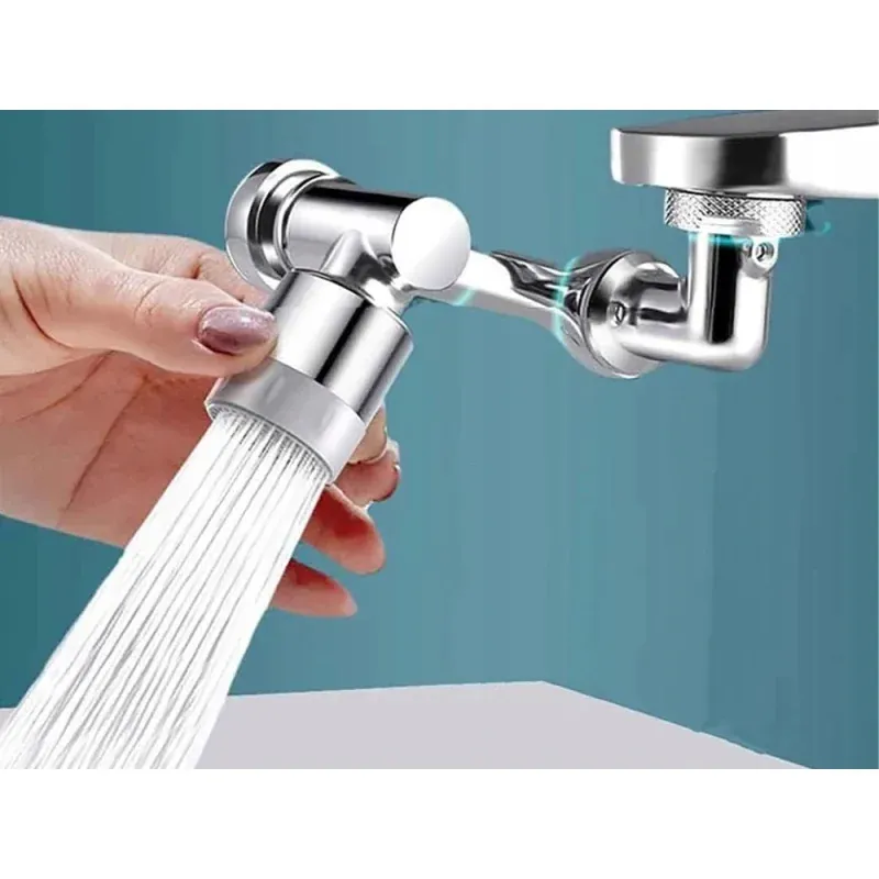 Casa si Gradina - Sanitare - Lavoar baie si accesorii - Accesorii baterii sanitare - Extensie robinet rotativa, adaptor baterie, universal, rotatie de 1080 °, functie de economisire a apei, Gonga® Argintiu - Infinity.ro